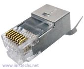 Shielded RJ45 Connector - CAT6, 6A - 1.05mm to 1.15mm ID